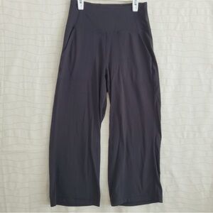 Lululemon Womens Athletic High Rise Black Woven Wide Leg Stretch Pants S…